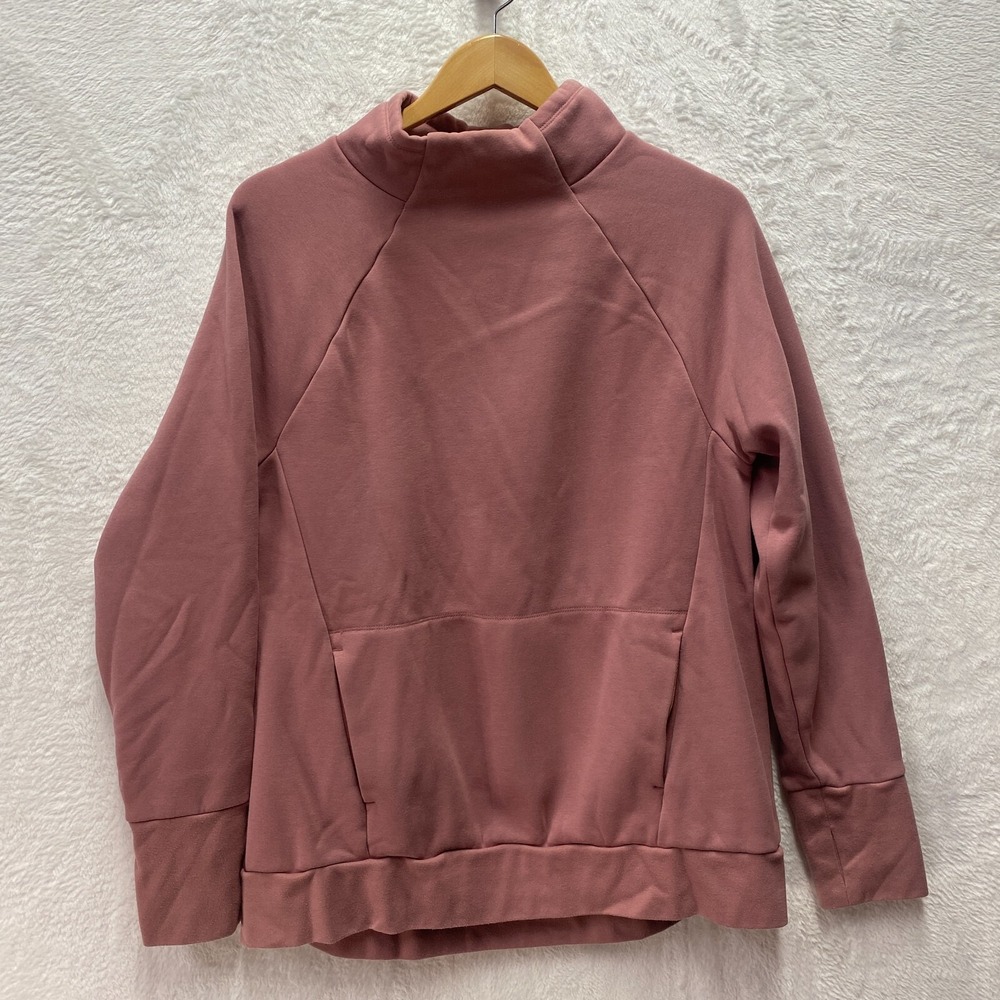 Fabletics Zaylee Sweatshirt Women's XL Pink Fleece Lined Yoga Pullover Comfy